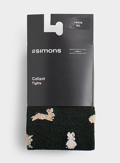 Soft rabbit knit tights <b>Import from Italy</b>