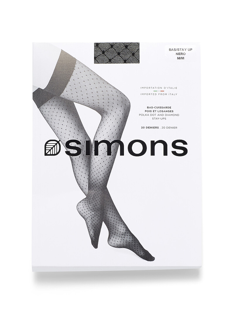 Polka dot satiny stay-ups Exclusive collection from Italy product image 2