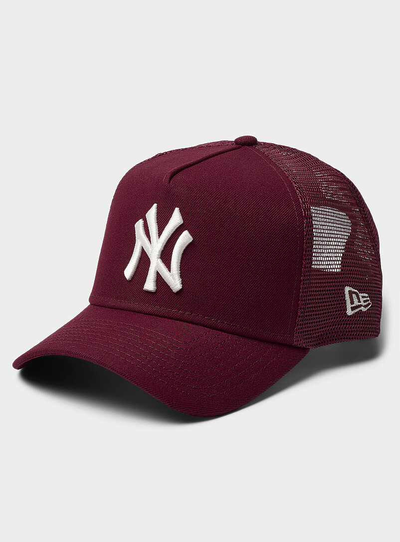 New Era New York Yankees League Essential Stone 9Forty A Frame Trucker Snapback Hat New Era New York Yankees League Essential Stone 9Forty A Frame Trucker Snapback Hat