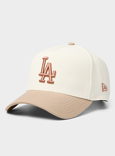New Era: La casquette 9Forty blocs couleurs LA Dodgers Ivoire - Beige cr&egrave;me pour homme