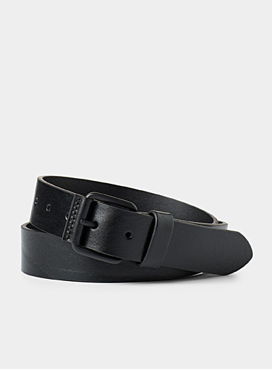 La ceinture en cuir boucle dor&eacute;e <b>Collection exclusive d'Italie</b>
