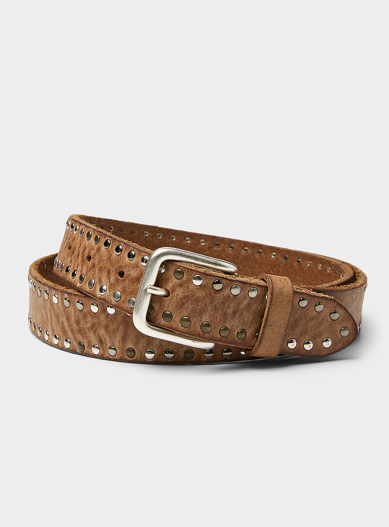 Ceinture Christophe Sauvat Cuir Vieilli Vert - Taille 38, Tressée - Neuf Avec étiquettes