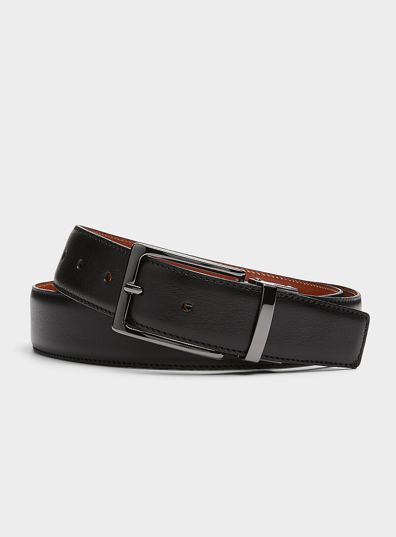 Reversible leather belt Exclusive collection from Italy product image (primary)