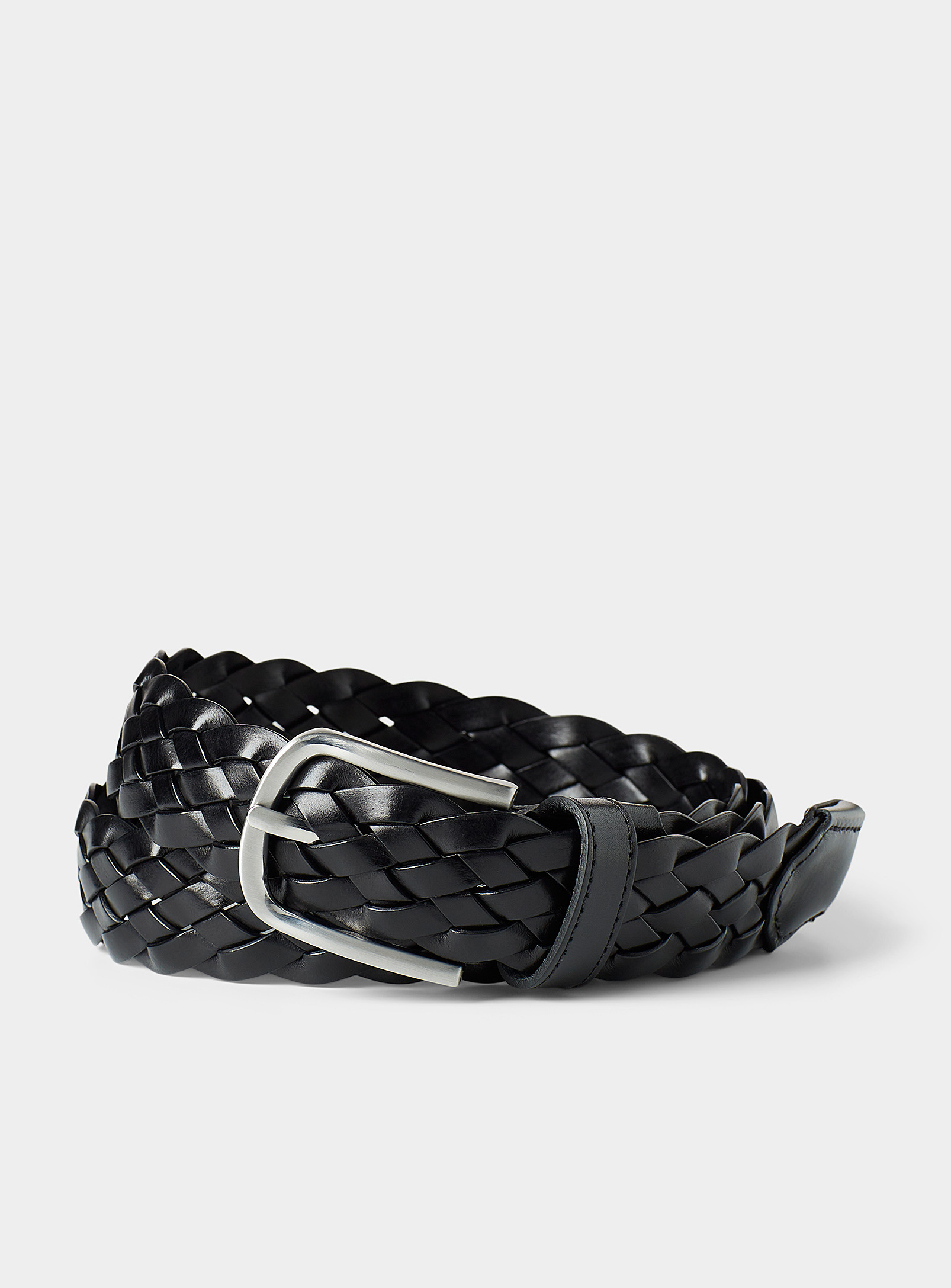 Le 31 Braided Leather Belt Exclusive Collection From Italy In Black