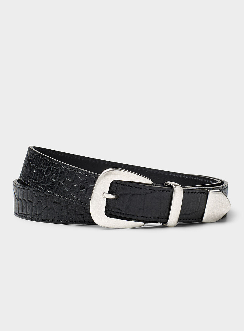 Faux-croc Western belt Exclusive collection from Italy product image (primary)
