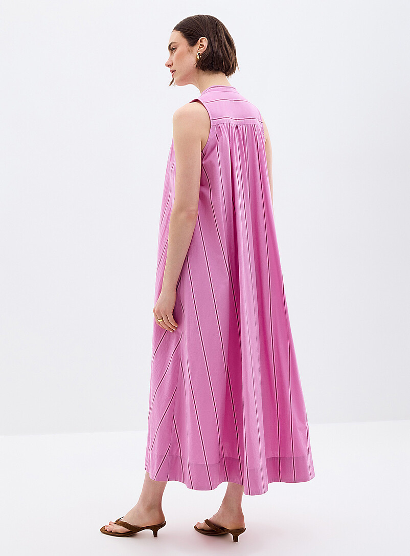 FRNCH: La robe &eacute;vas&eacute;e rose bonbon &agrave; rayures Rose pour femme