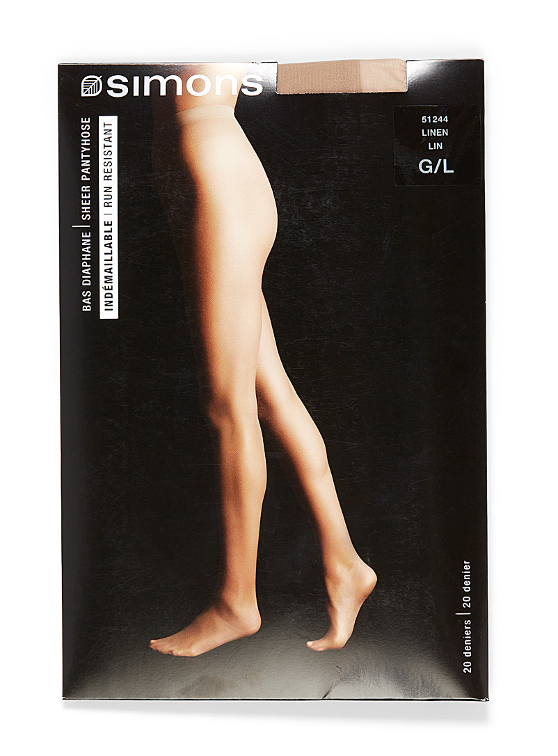 Simons Fawn Run-resistant minimalist sheer pantyhose for women