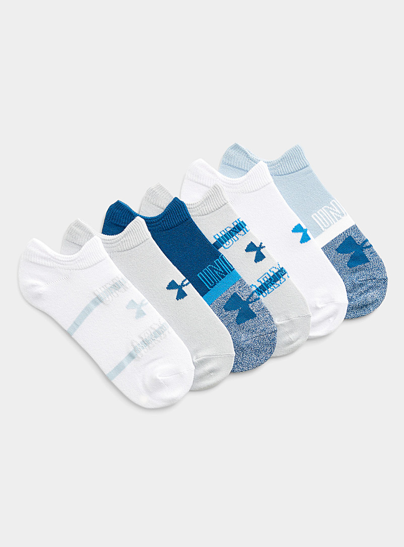 Under Armour Black Essential invisible ped socks Set of 6 for women