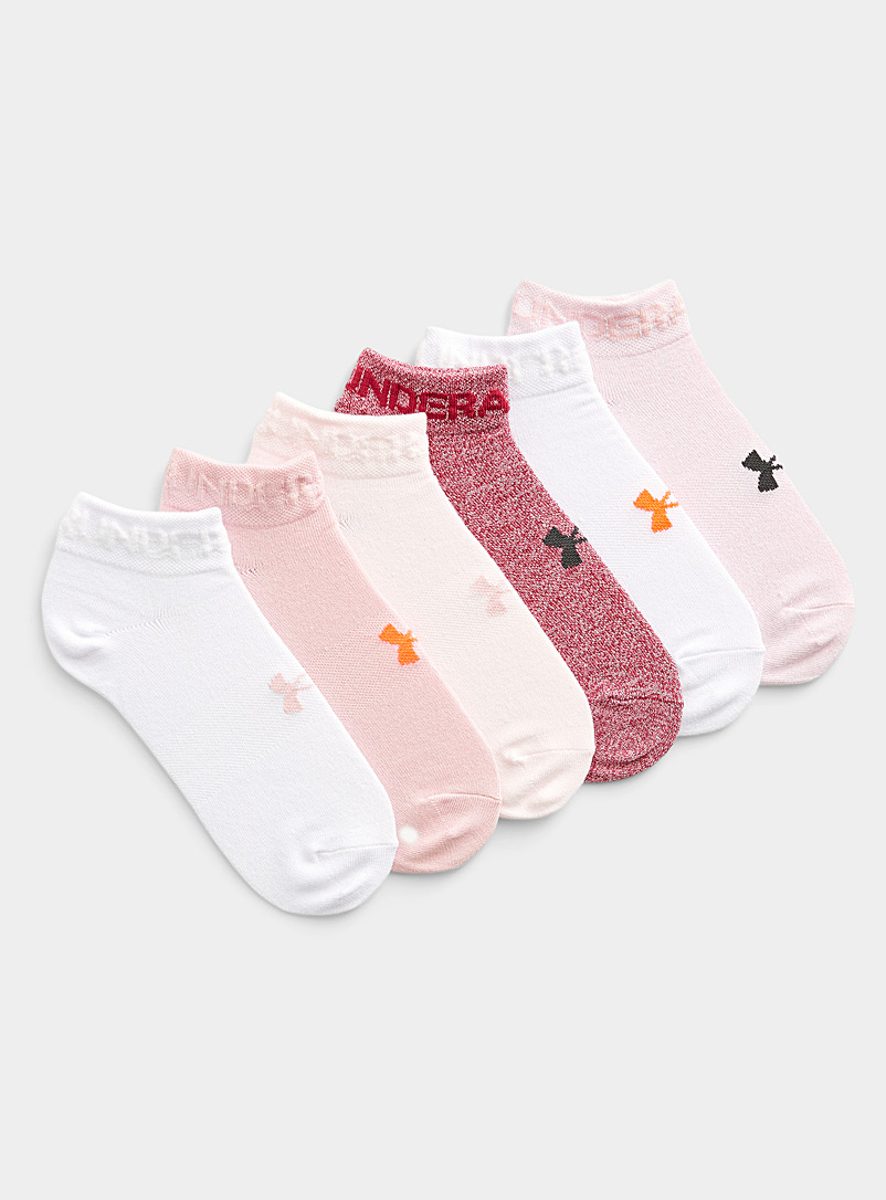 Under Armour Dusky Pink Multicolour ankle socks Set of 6 for women