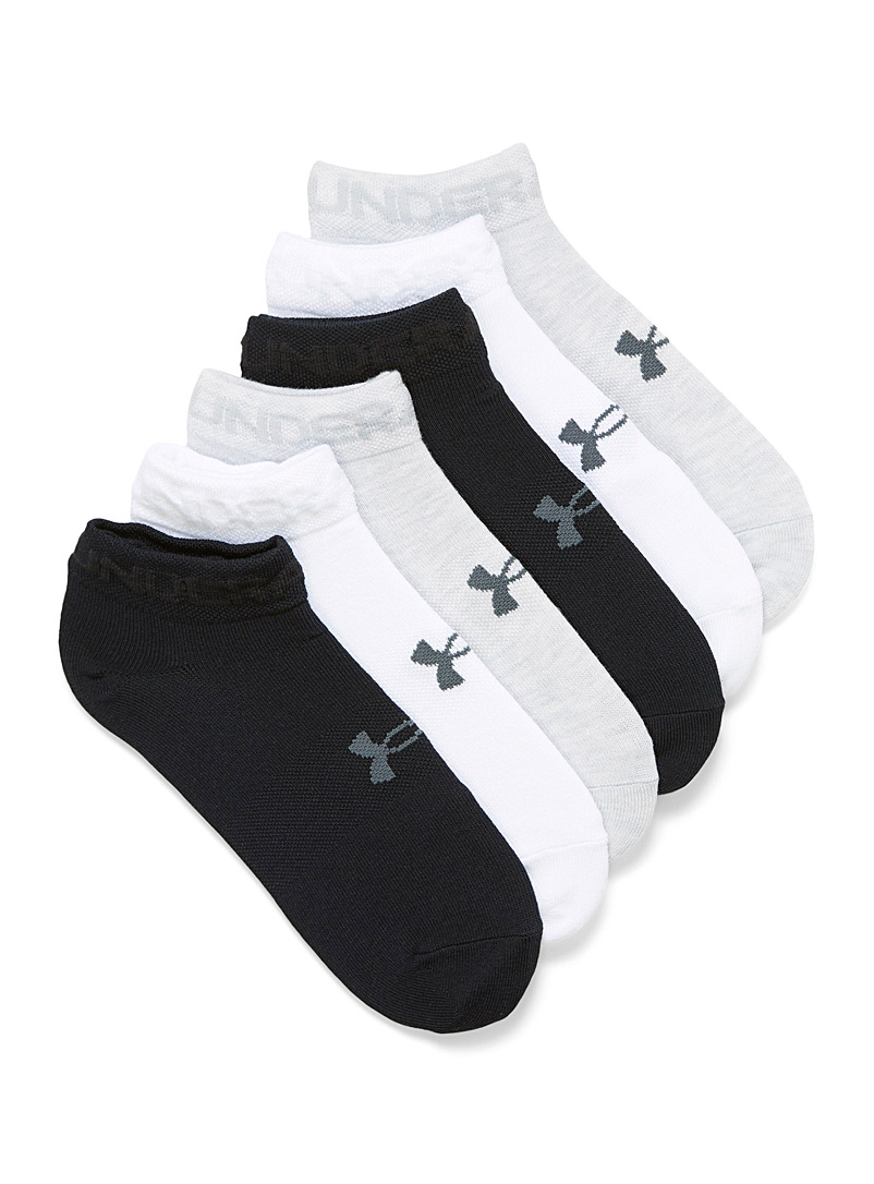 Under Armour Patterned Black Multicolour ankle socks Set of 6 for women