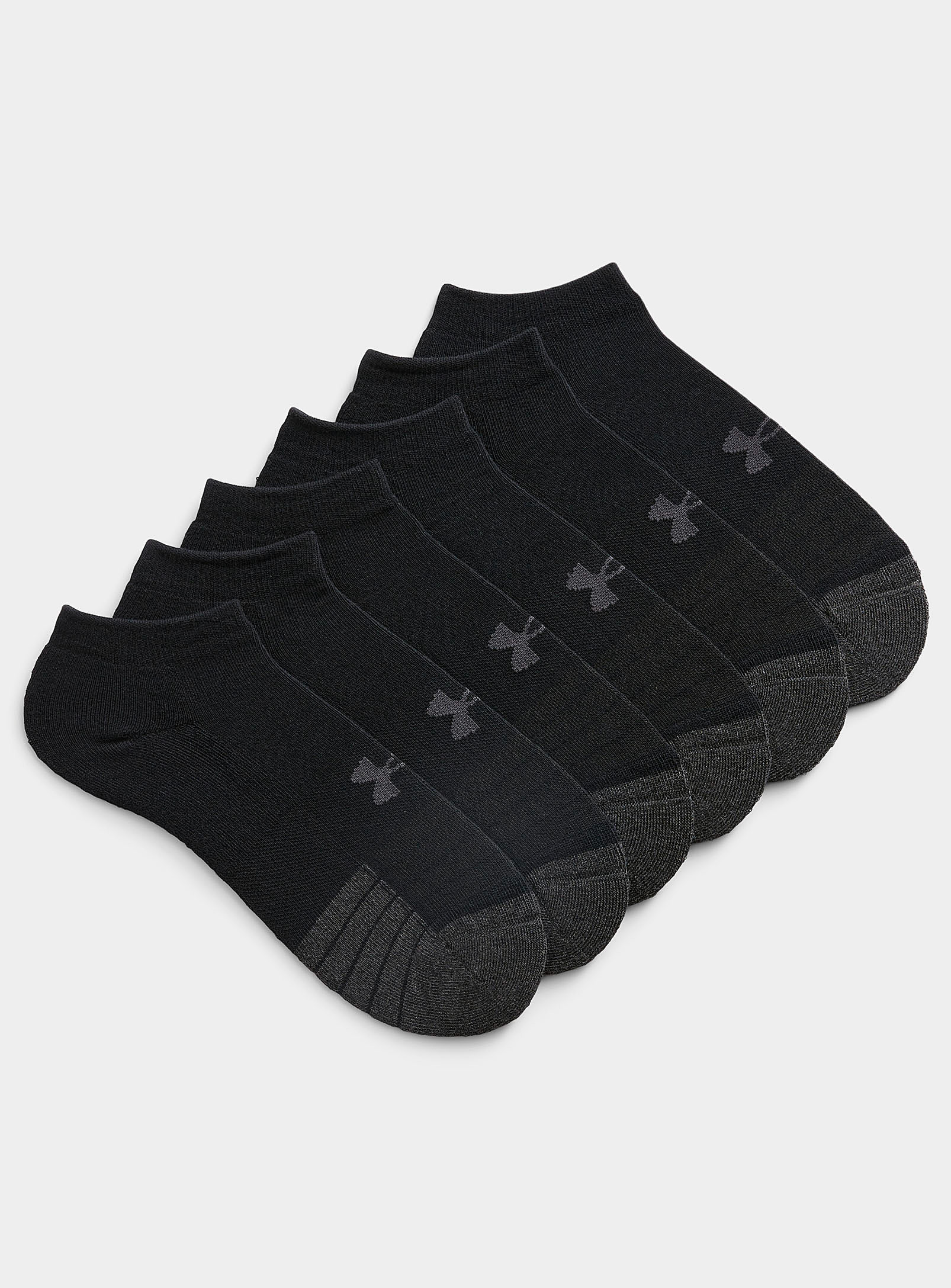 Under Armour Performance Tech Padded Ped Socks Set Of 6 In Brown