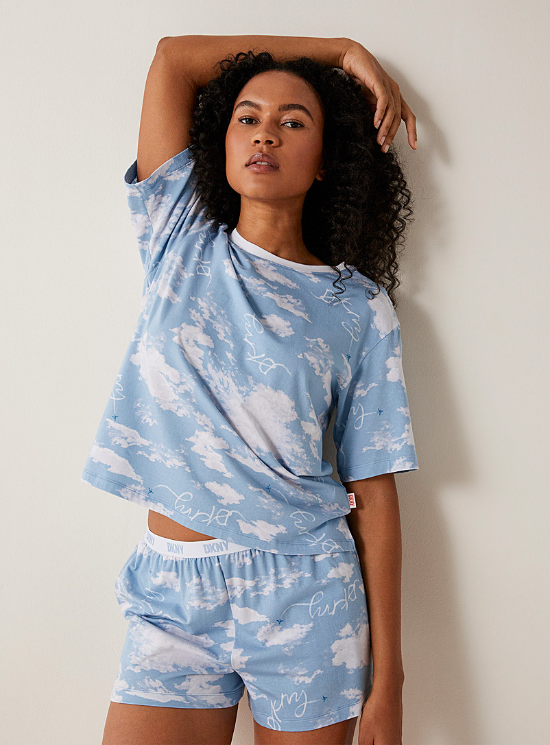 DKNY: L'ensemble pyjama ciel nuageux Bleu pâle - Bleu ciel pour femme