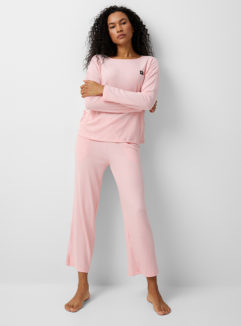 DKNY Pink Candy pink ribbed pyjama set for women