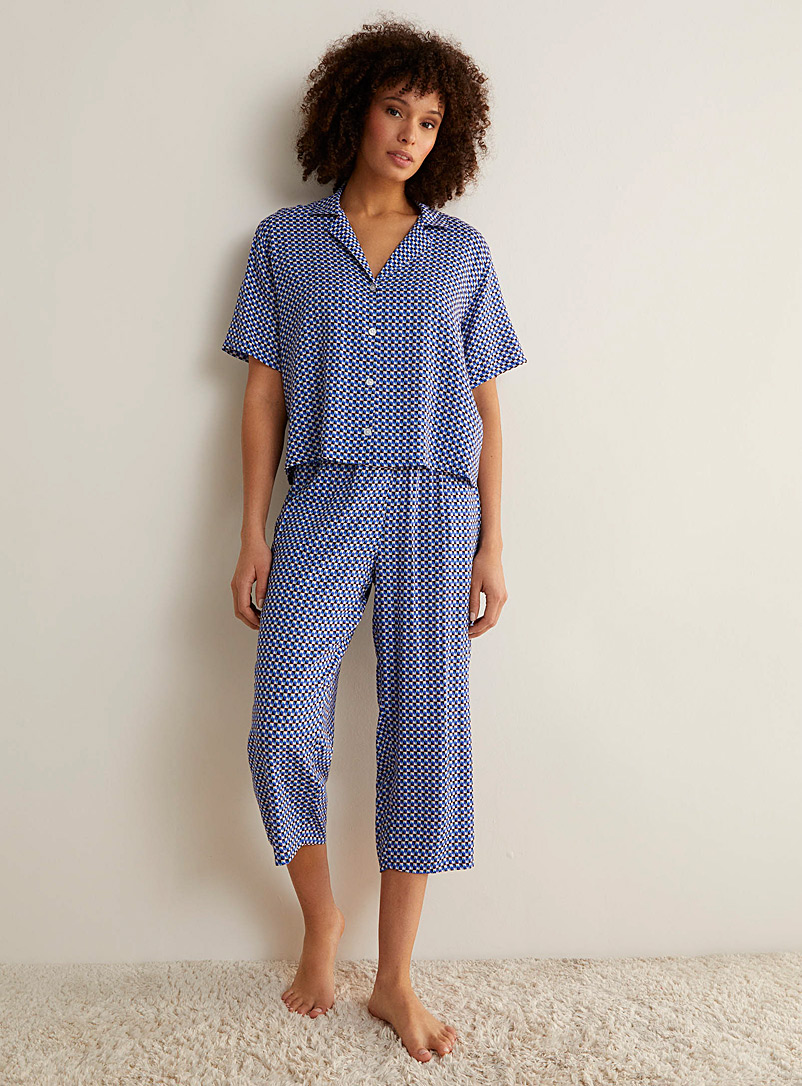 Pyjama Femme Motif Pastèque Et Capybara – Ensemble 2 Pièces Avec Poches – 95% Polyester, 5% élasthanne – Confort Détente