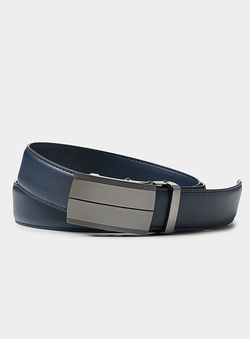 Le 31 Blue Micro-pattern automatic belt for men