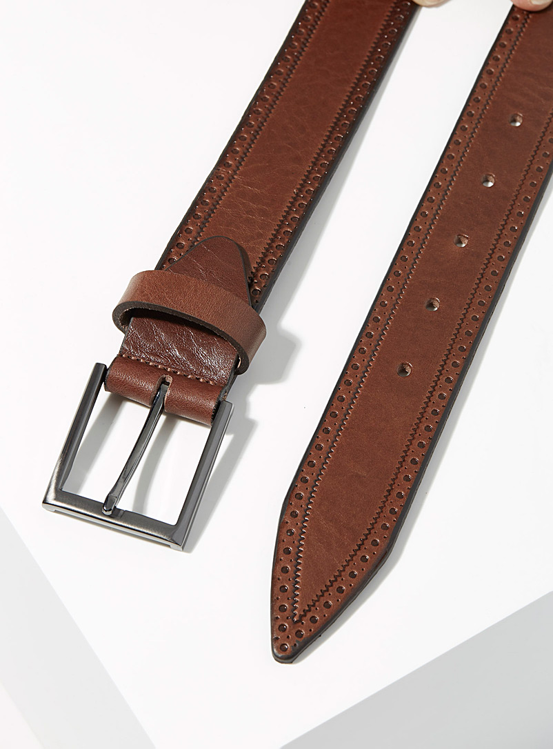 Le 31: La ceinture cuir western Noir pour homme