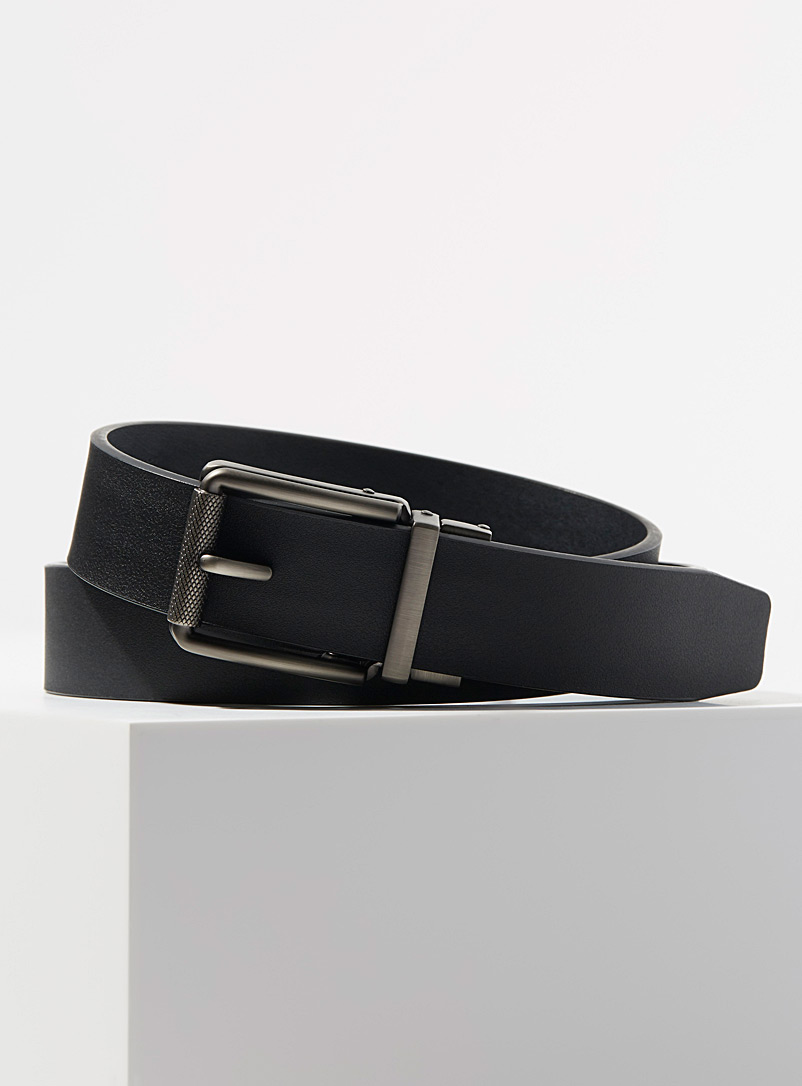 Le 31 Black Automatic precise fit leather belt for men