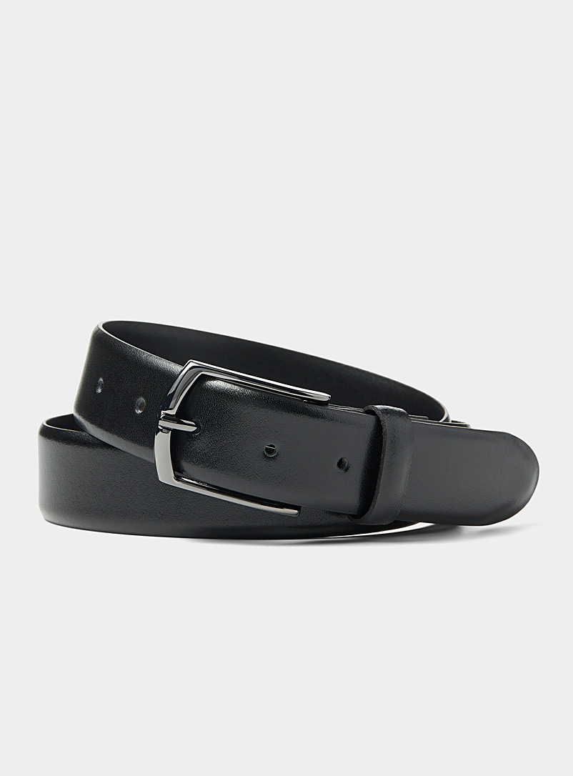 LCM, ceinture en cuir noir ligne - Boutique L'Orignal Fringant