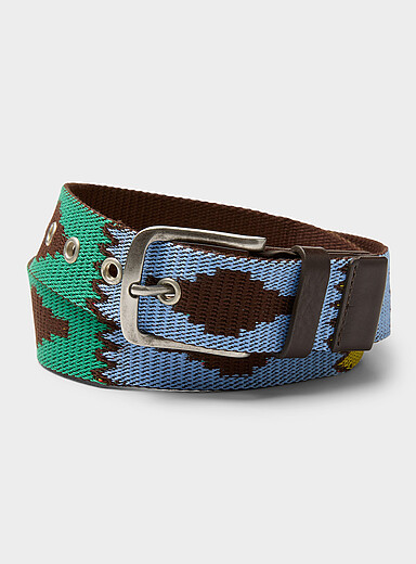 Le 31: La ceinture tiss&eacute;e motif g&eacute;o Assorti pour homme
