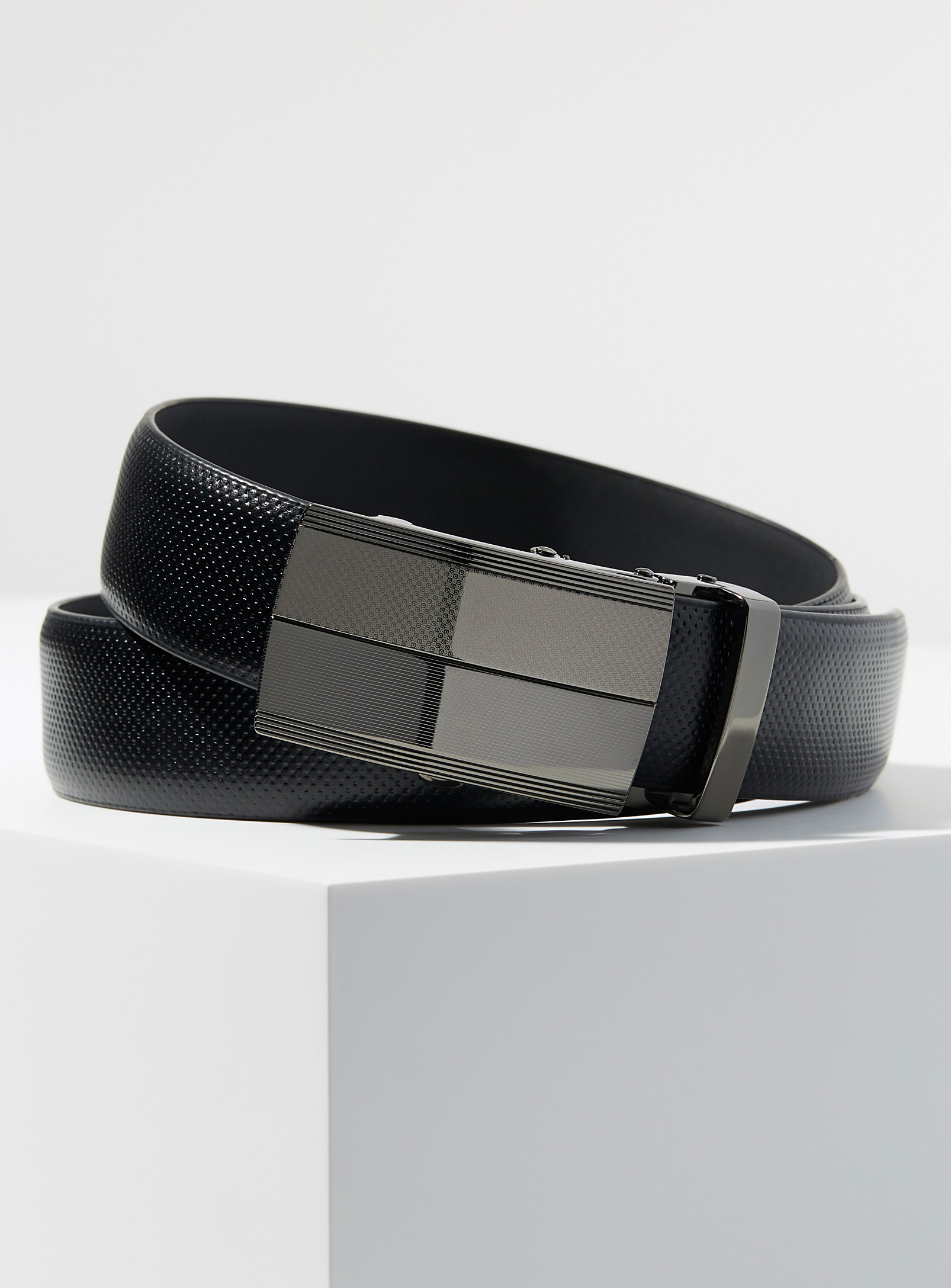 Le 31 Micro-pattern Automatic Belt In Black