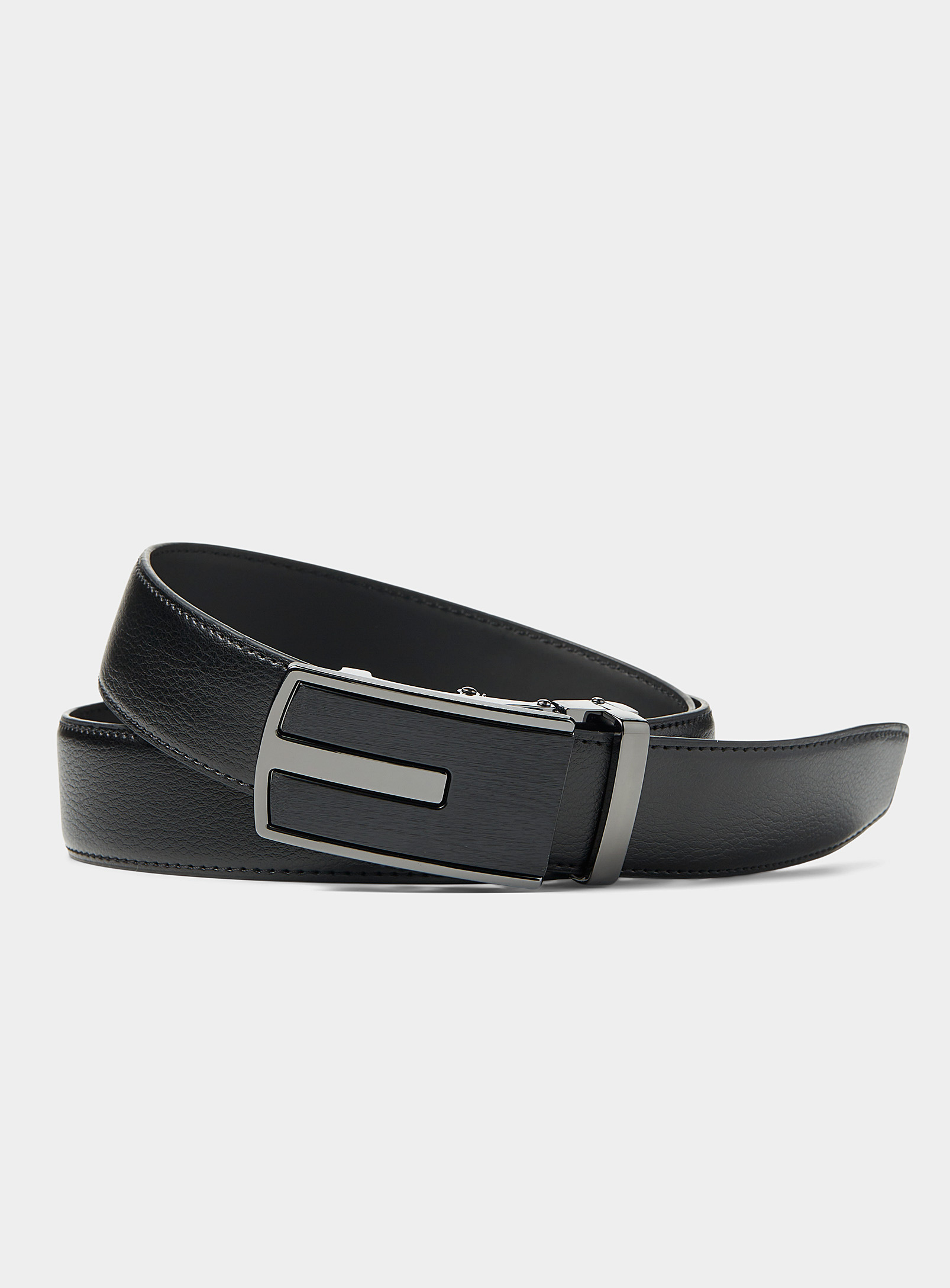 Le 31 Two-metal Automatic Belt In Black