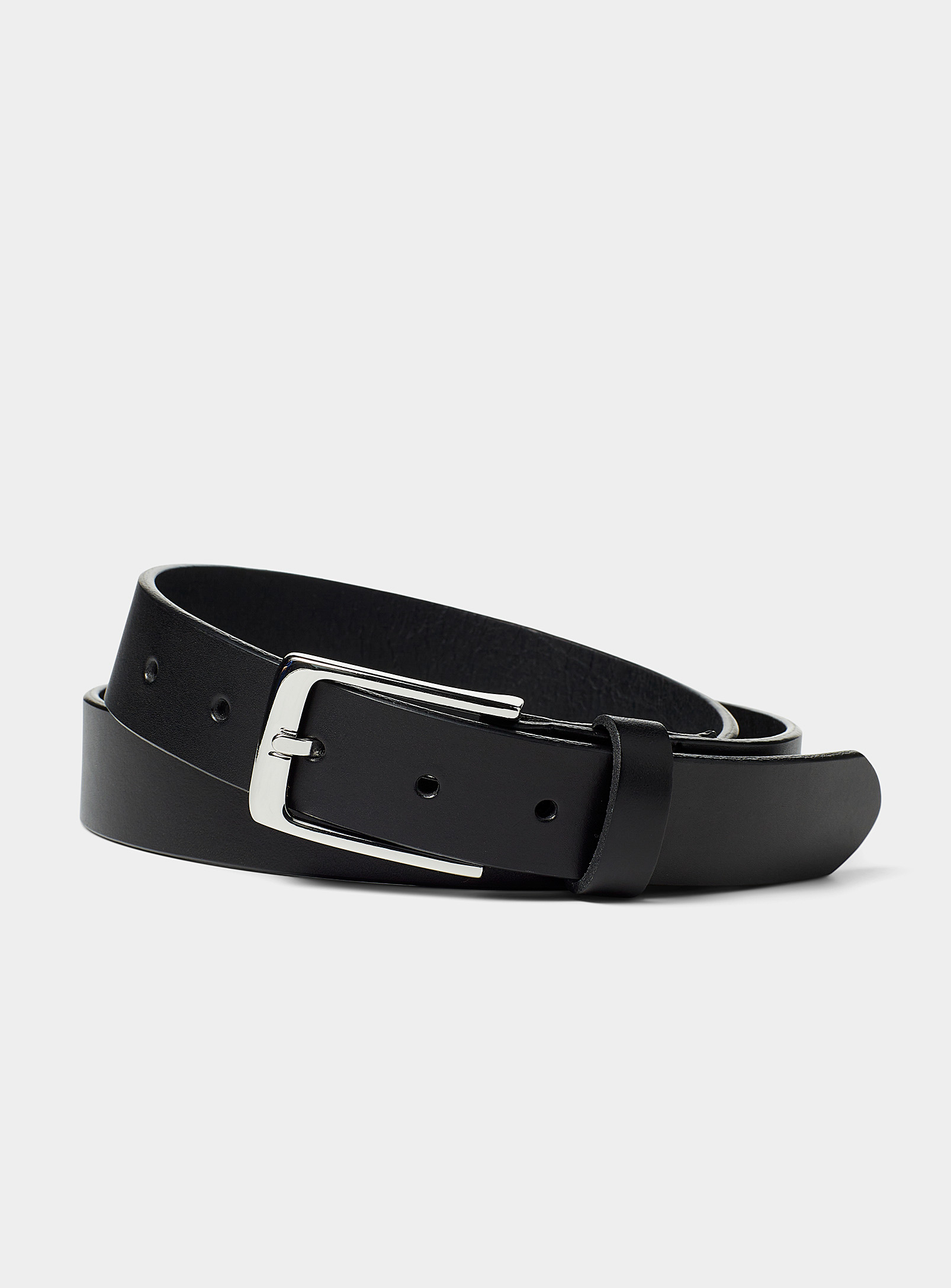 Le 31 Shiny Italian Leather Belt In Black