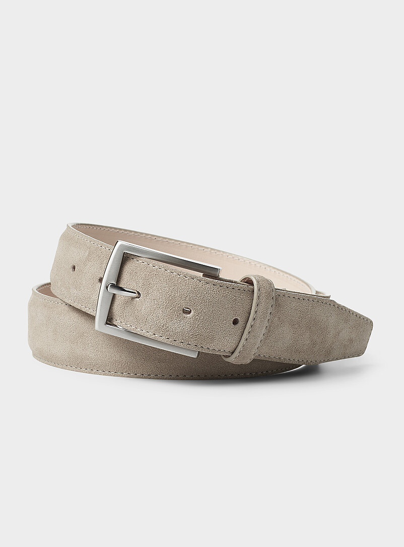 Topstitched suede belt Made in Canada product image (primary)