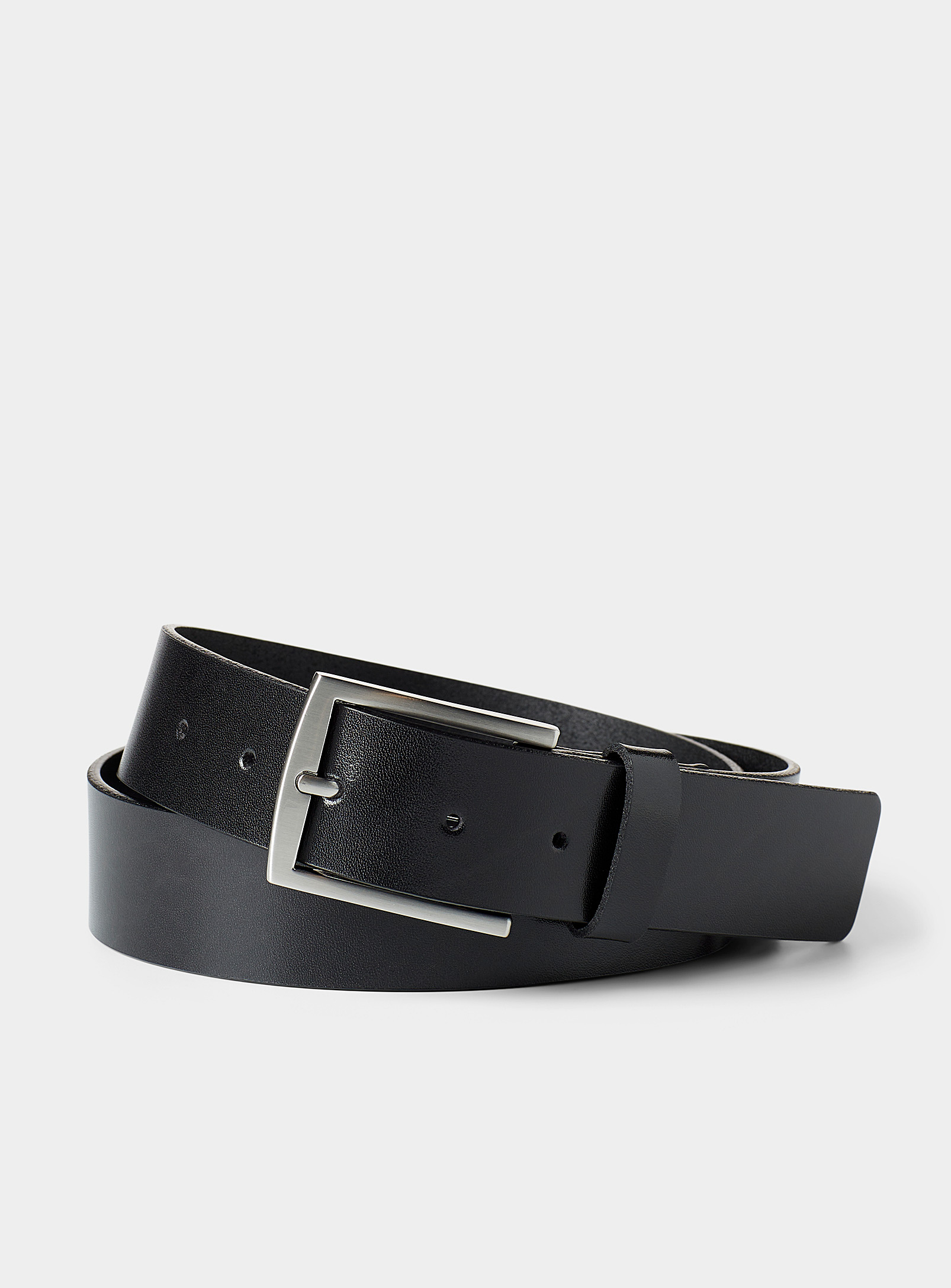 Le 31 Minimalist Italian Leather Belt In Black