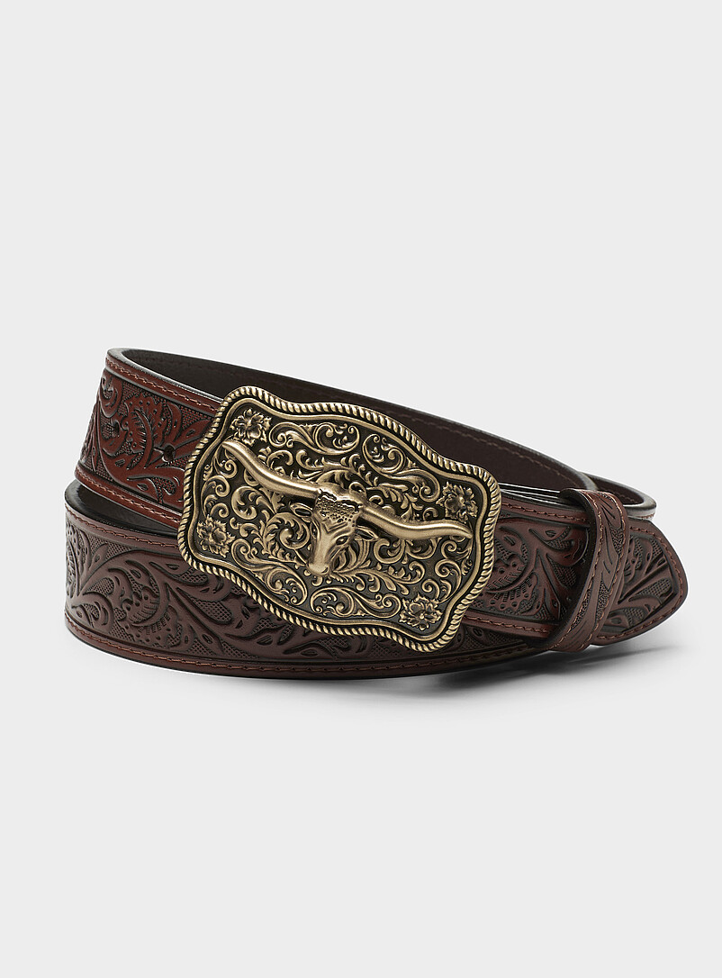 Metallic buckle Western belt product image (primary)
