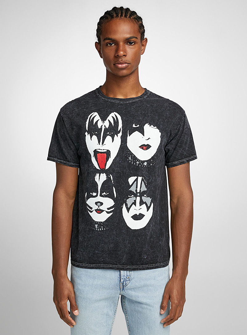 Le 31: Le t-shirt Kiss Noir pour homme