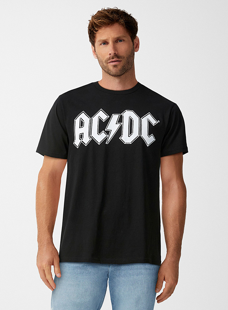 Le 31 Black AC/DC logo T-shirt for men