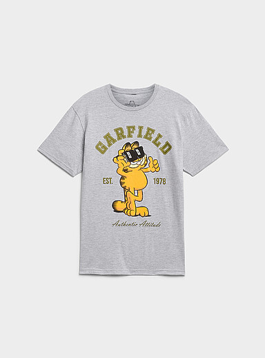 Le 31: Le t-shirt Garfield Gris pour homme