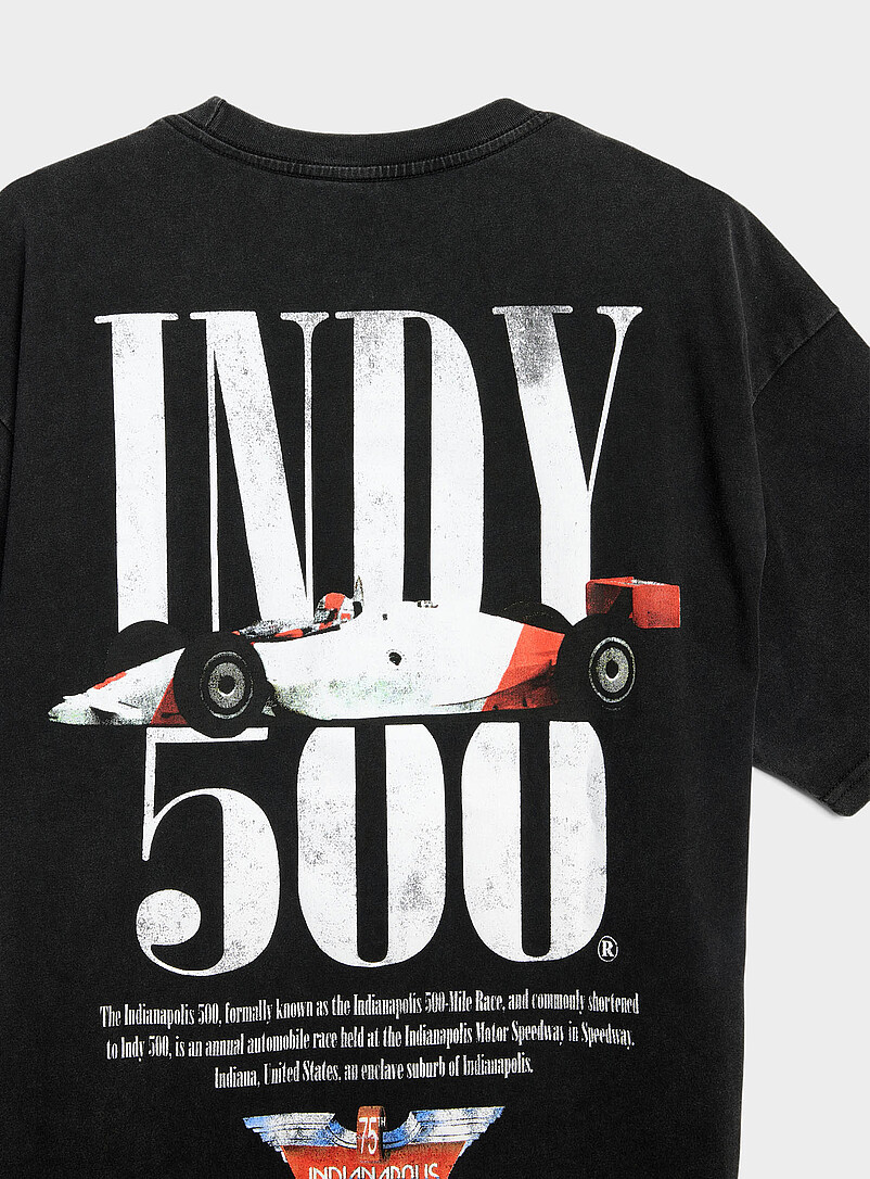 Djab: Le t-shirt graphique Indianapolis 500 Charbon pour homme