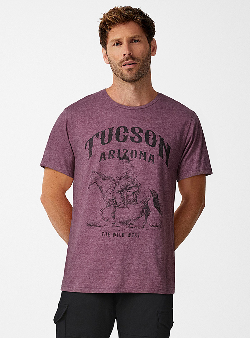 Le 31 Burgundy Tucson T-shirt for men