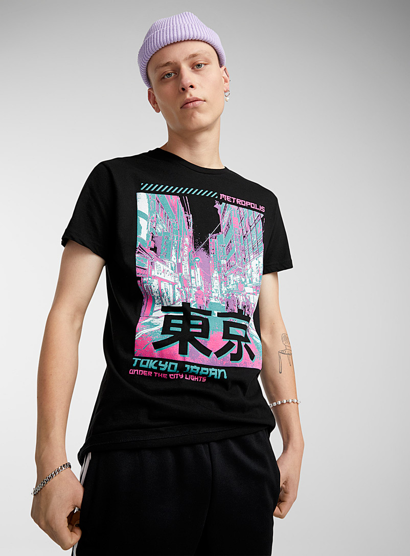 Djab Black Virtual Tokyo T-shirt for men