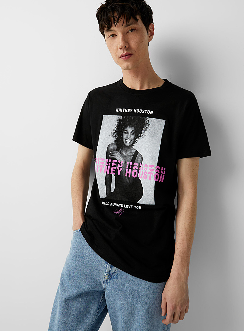 Le 31 Black Whitney Houston T-shirt for men