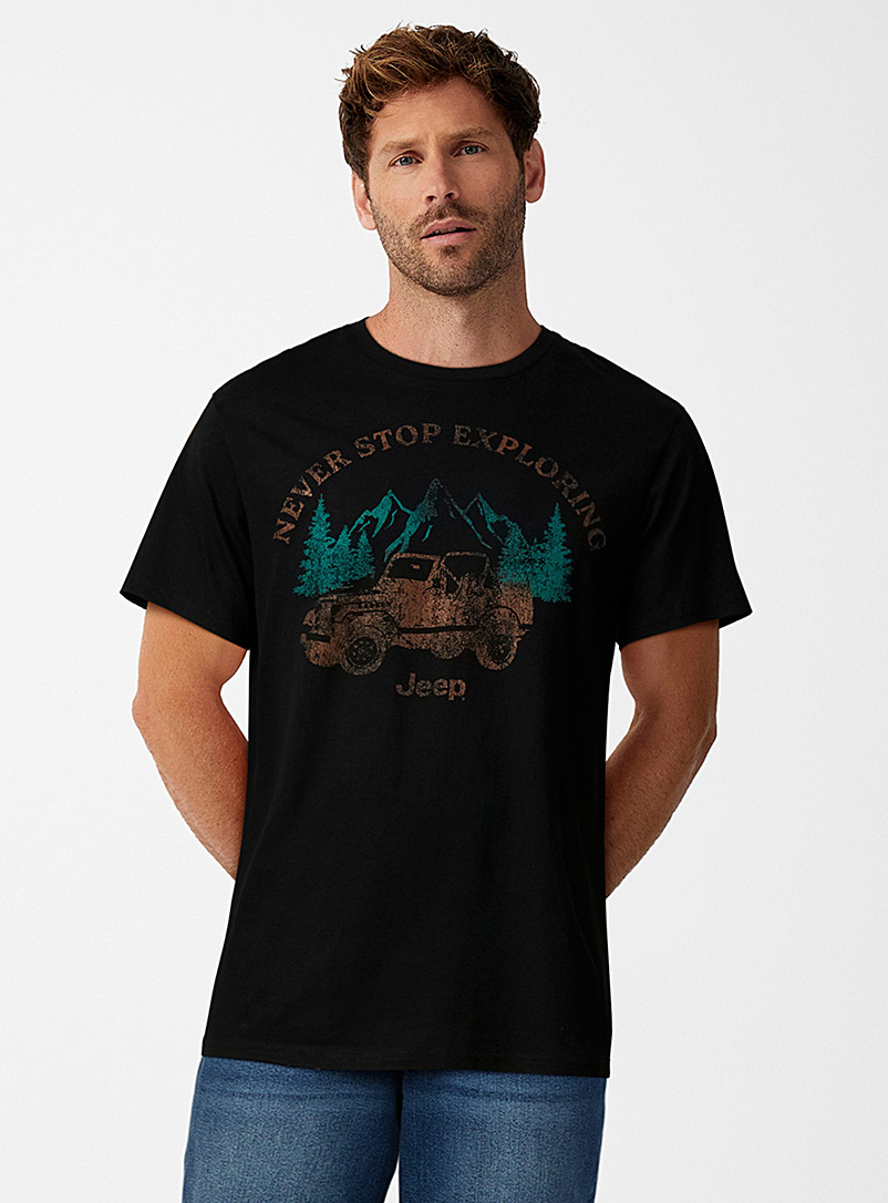 Le 31 Black Jeep T-shirt for men