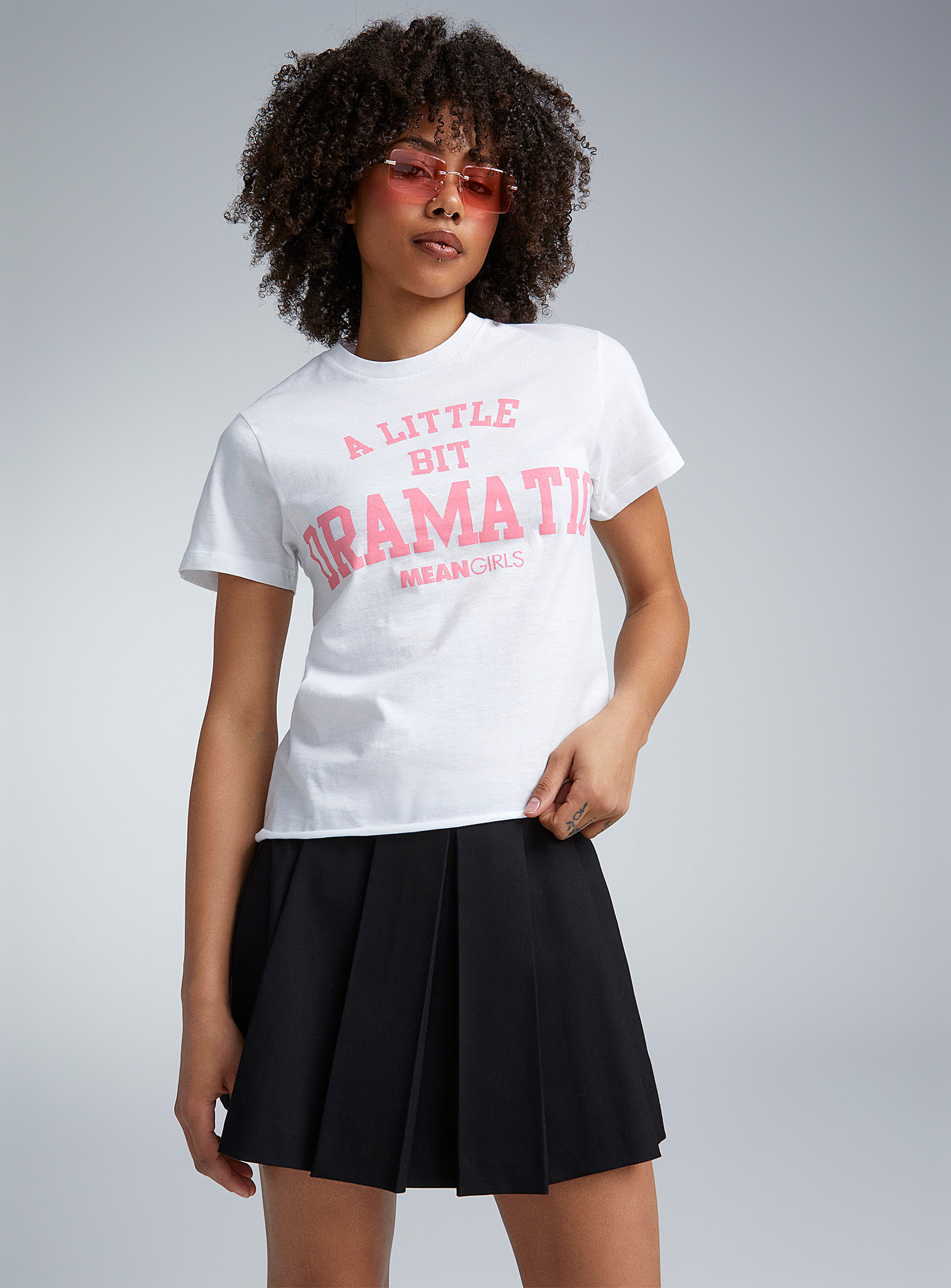 Twik Mean Girls Cropped T-shirt In White