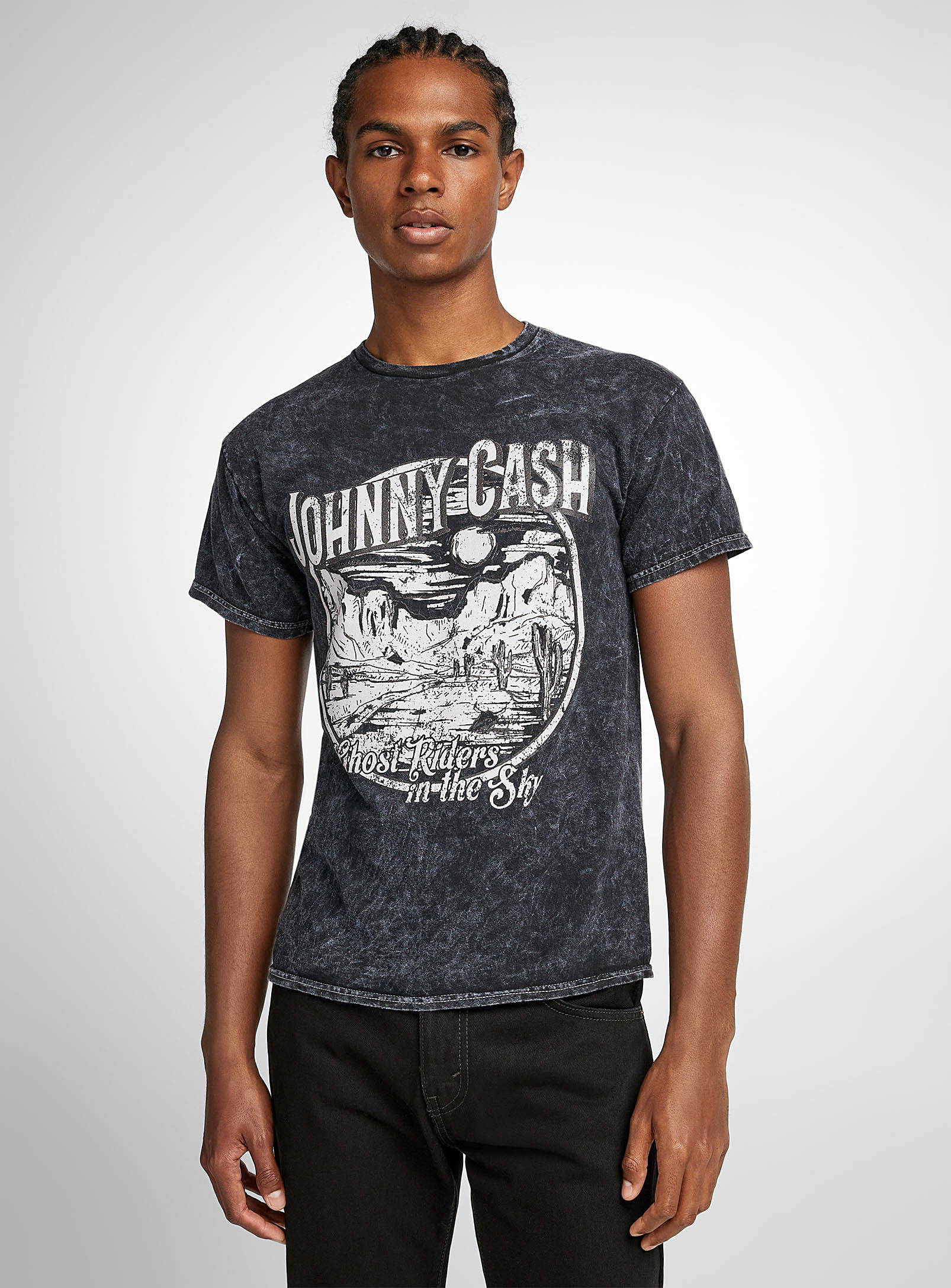 Le 31 Johnny Cash T-shirt In Gray