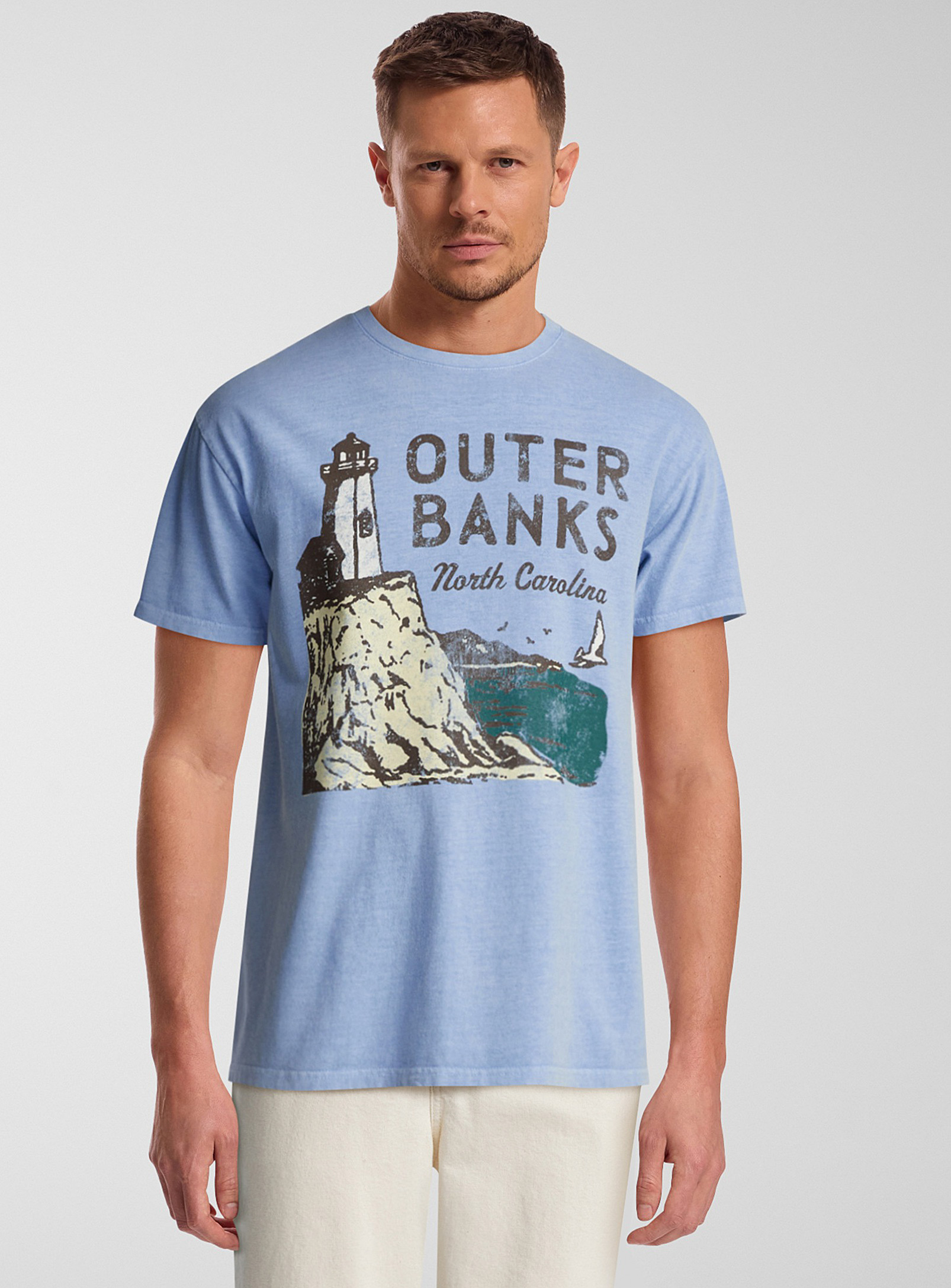 Le 31 Outer Banks T-shirt In Baby Blue
