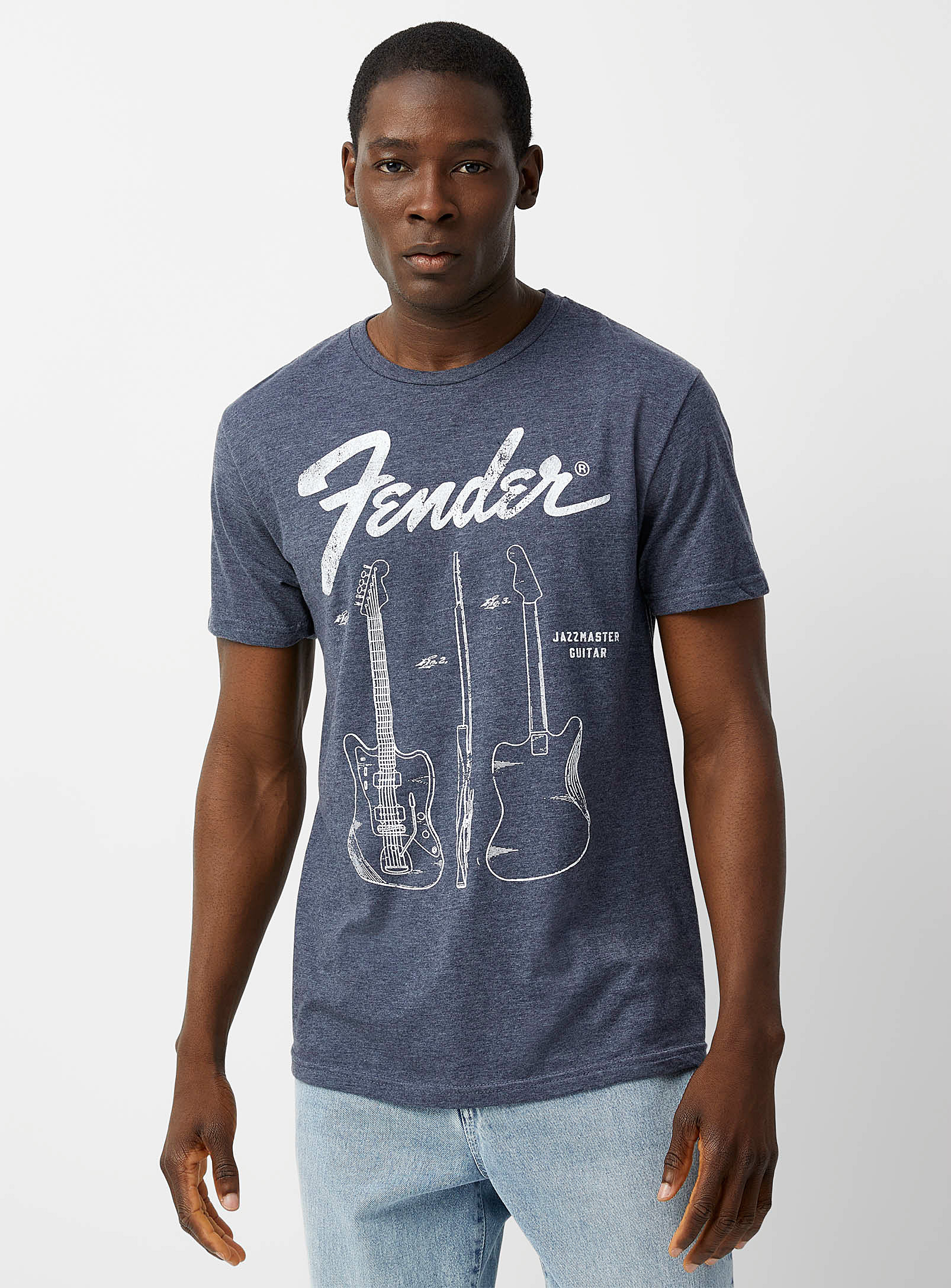 Le 31 Fender T-shirt In Marine Blue