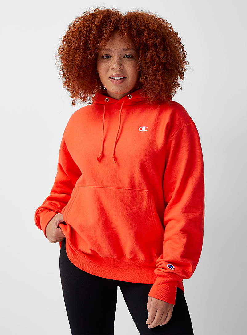 Champion Tangerine Logos boyfriend hoodie for women