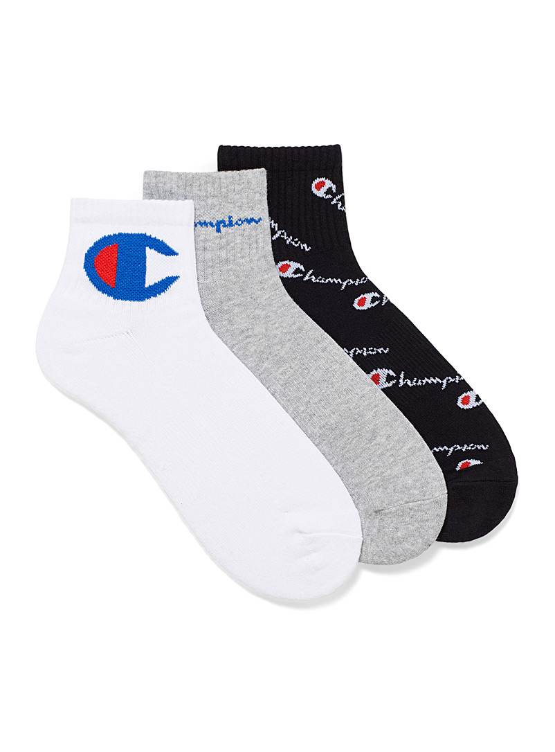 Champion Assorted Multi-logo ankle socks 3-pack for men