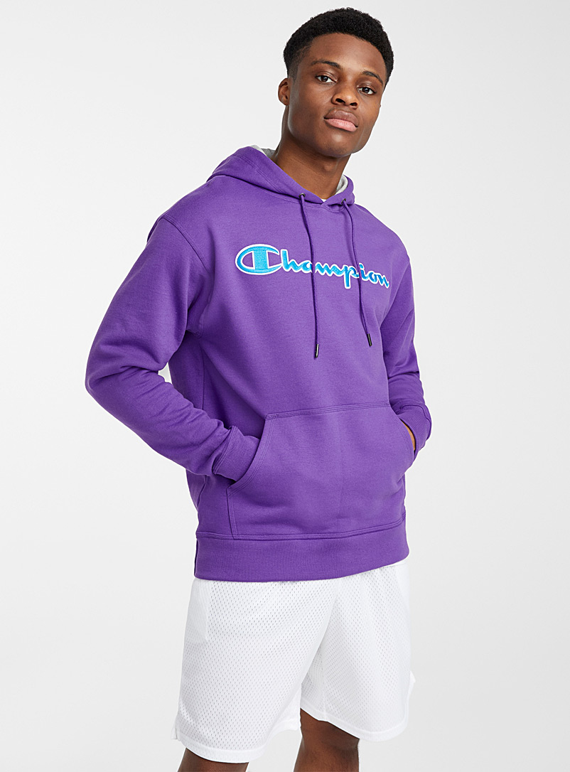 purple mens champion hoodie