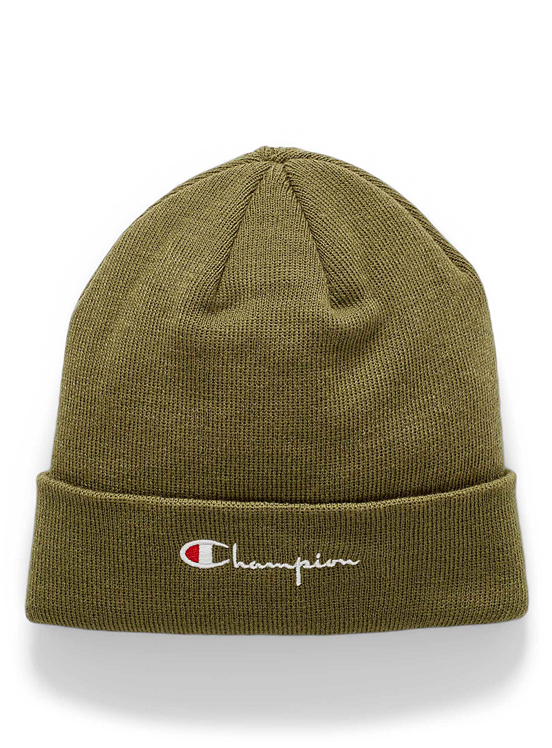 Champion Ruby Red Embroidered logo beanie for men