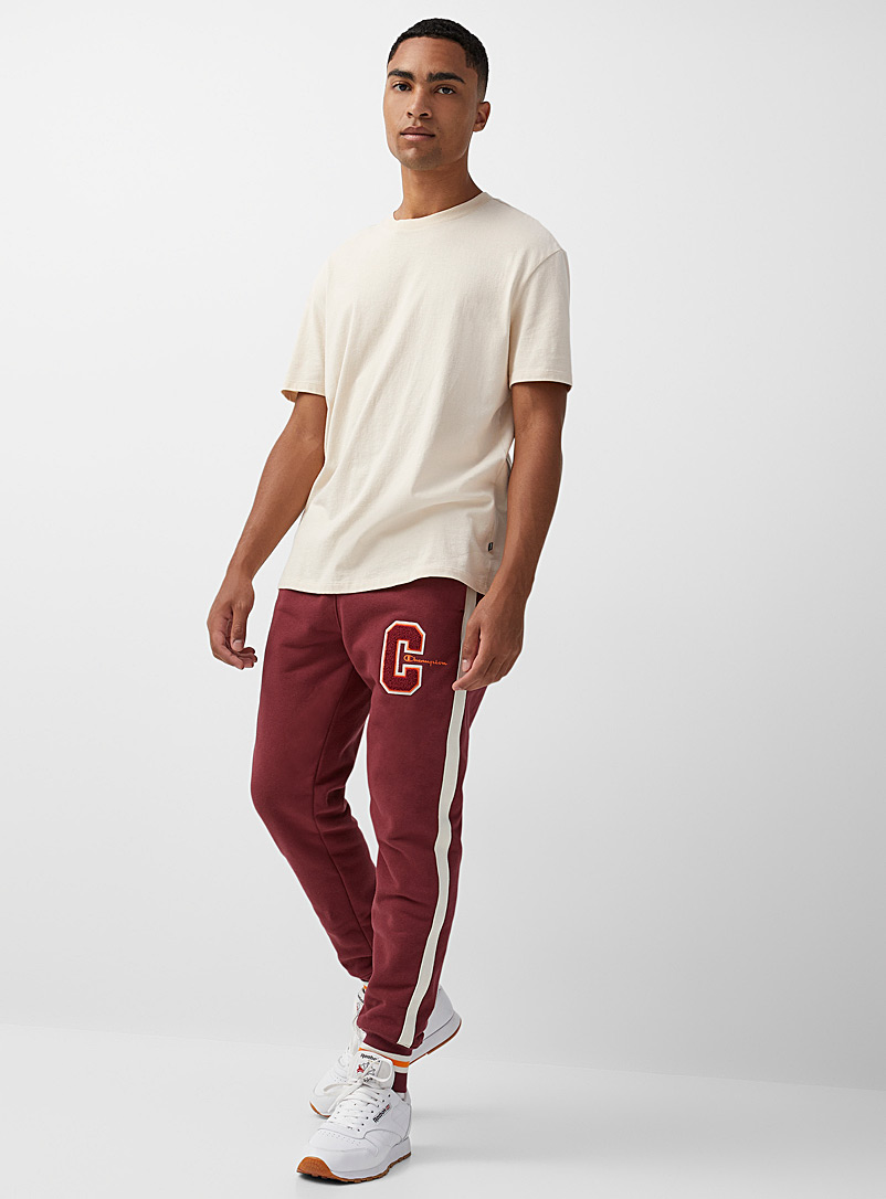 Champion Ruby Red Block C Reverse Weave track joggers for men