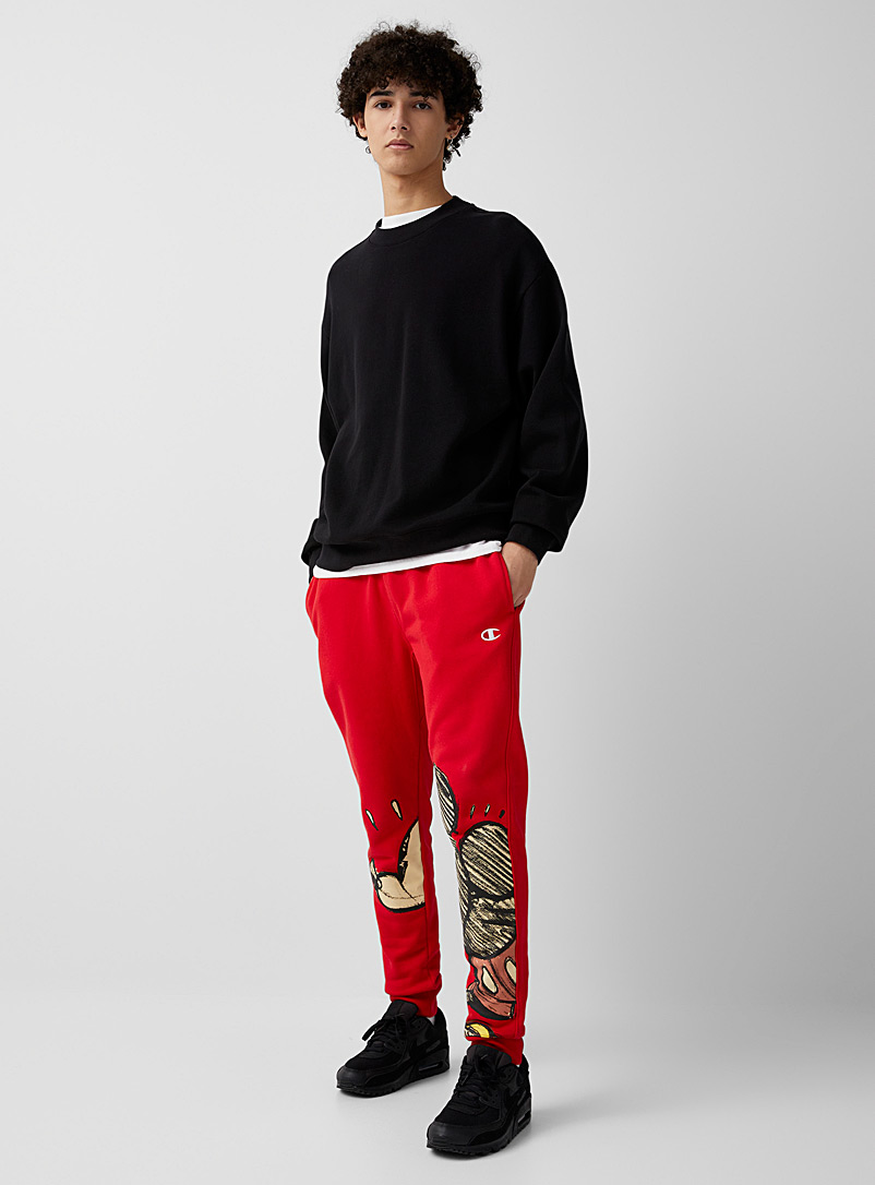 Champion Red Mickey Reverse Weave joggers for men