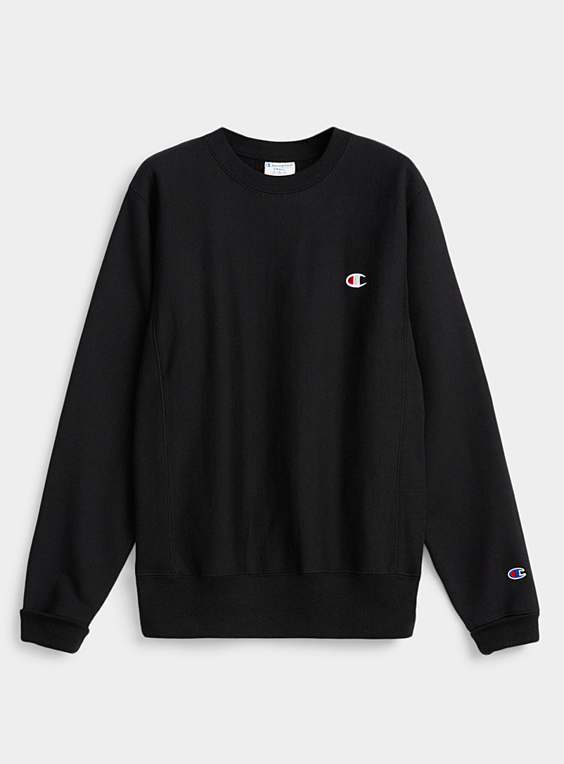 Champion Black C logo Reverse Weave sweatshirt for men