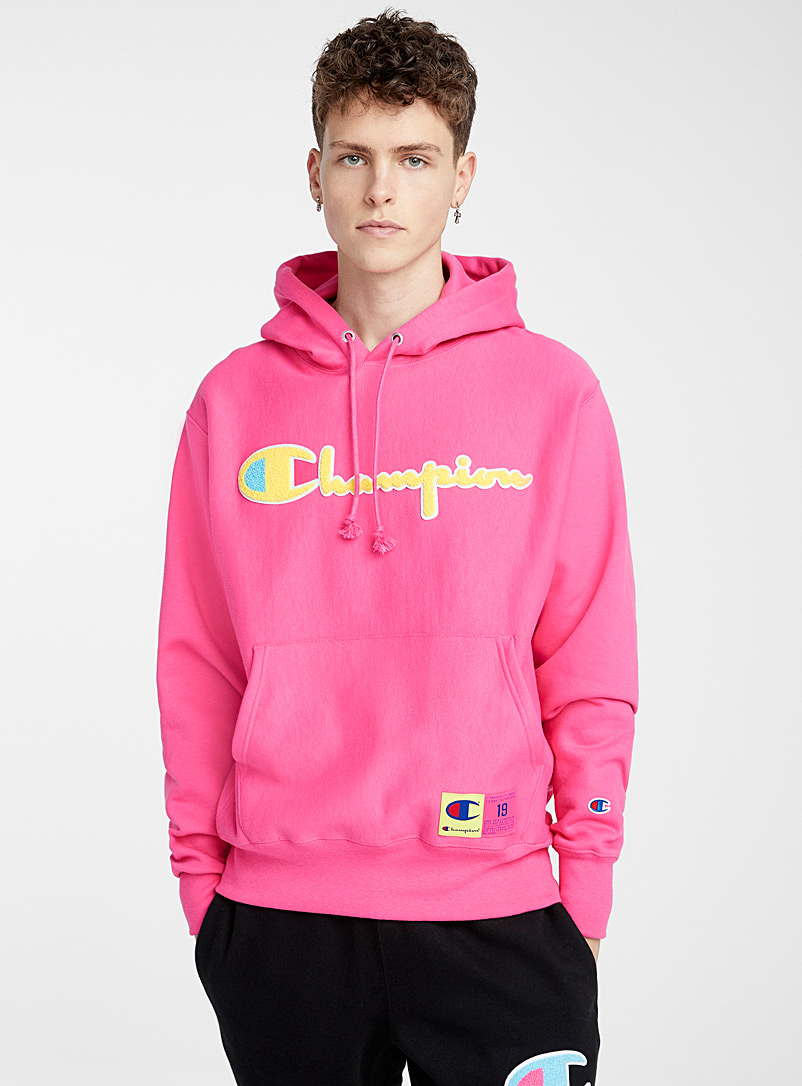champion pink sweatshirt men