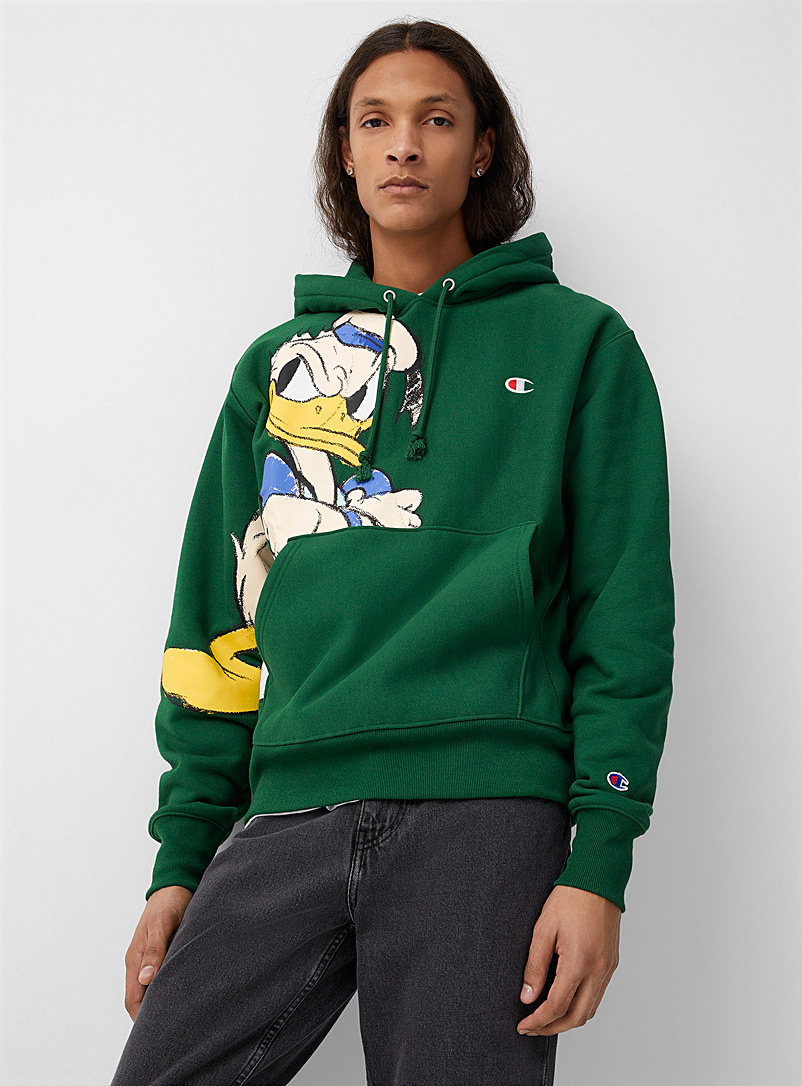 Champion Green Donald Duck Reverse Weave hoodie for men